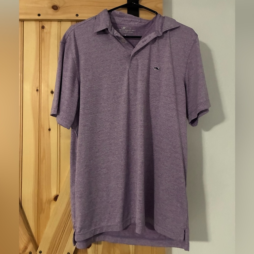 Vineyard Vines Heathered Purple Polo Shirt